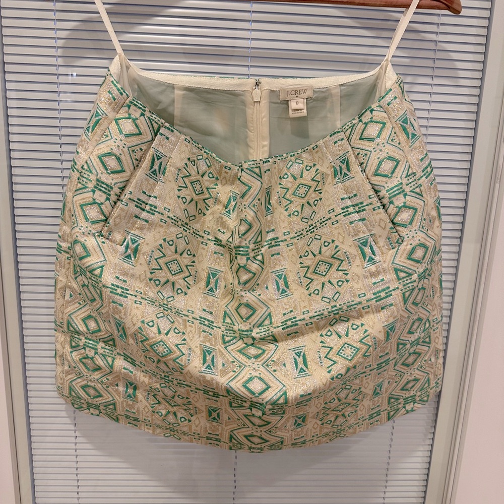 J Crew Metallic skirt